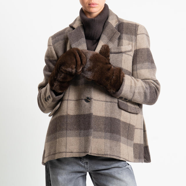 Tensionce in-Giacca check misto lana - moro/taupe/moro