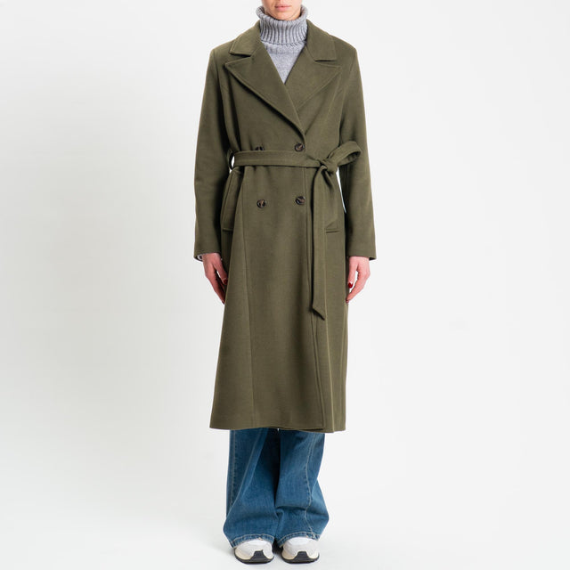 Tensione in-Cappotto doppiopetto spacco dietro - militare