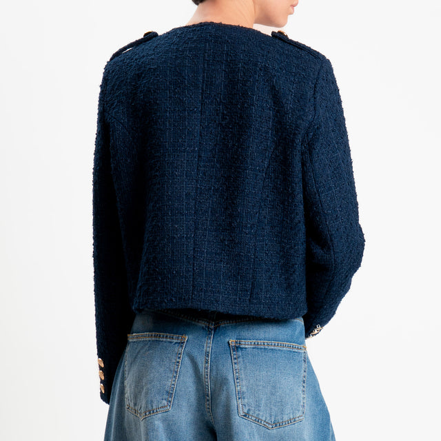 Tensione in-Giacca bouclé napoleon - blu