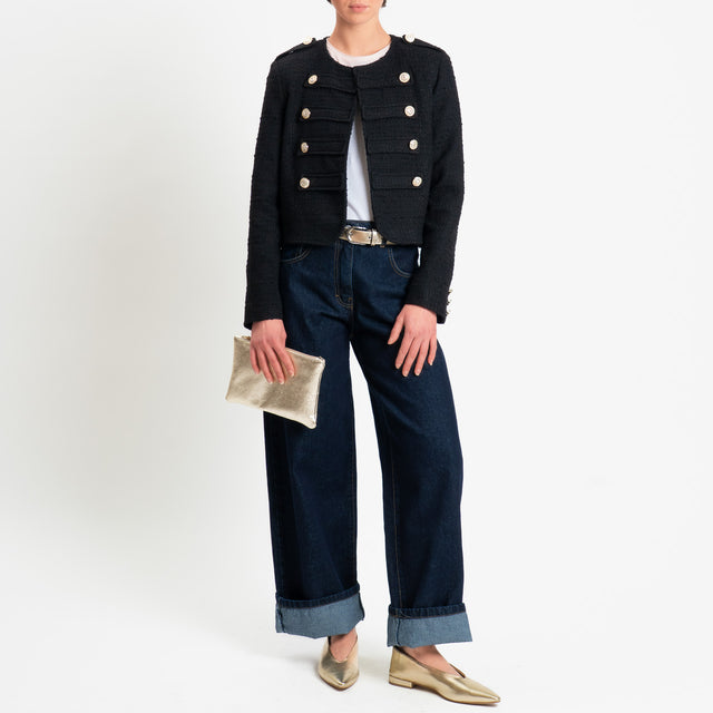 Tensione in-Giacca bouclé napoleon - nero