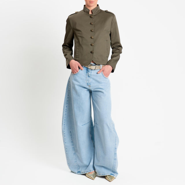 Tensione in-Giacca con tasche dettaglio bottoni - militare