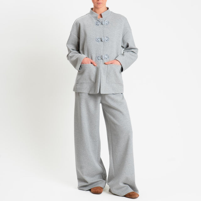 Tensione in-Giacca mandarin con tasche - grigio