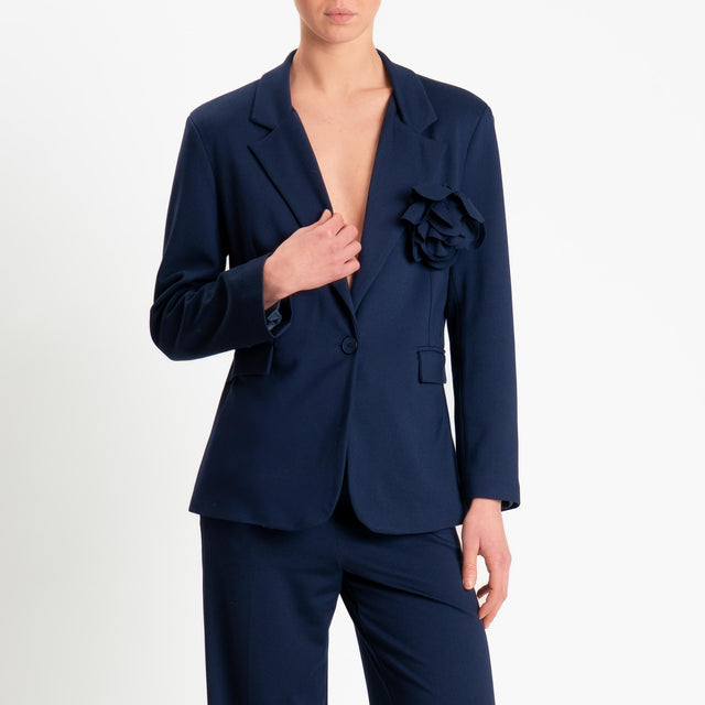 Tensione in-Giacca punto milano spilla rimovibile - blu