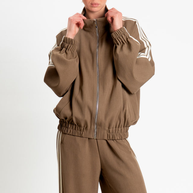 Tensione in-Bomber bande laterali - nocciola