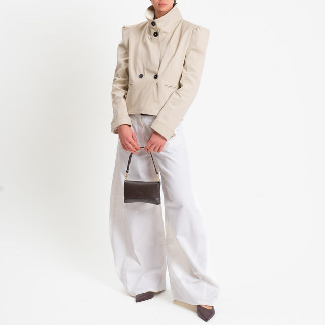 Tensione in-Giacca doppiopetto con spalline - panna