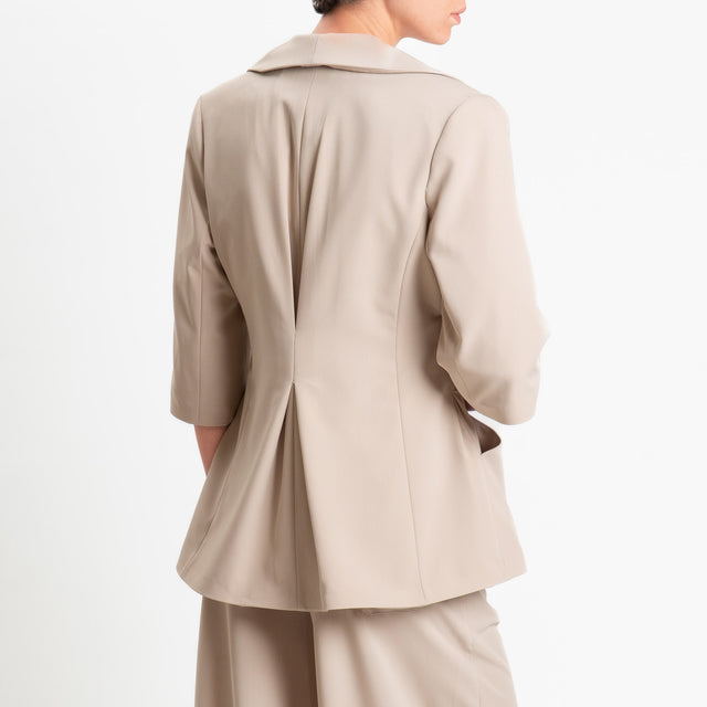 Tensione in-Giacca un bottone mezza manica - beige