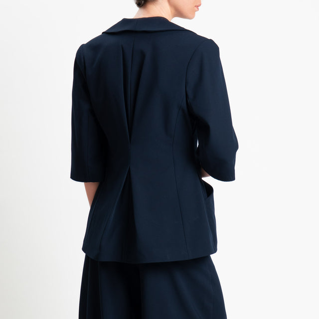 Tensione in-Giacca un bottone mezza manica - blu