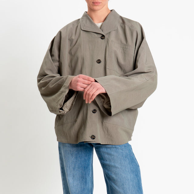 Tensione in-Giacca camicia manica pipistrello - militare