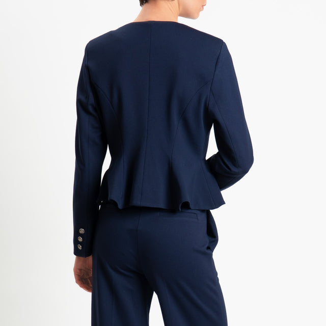 Tensione in-Giacca punto milano con spalline - blu