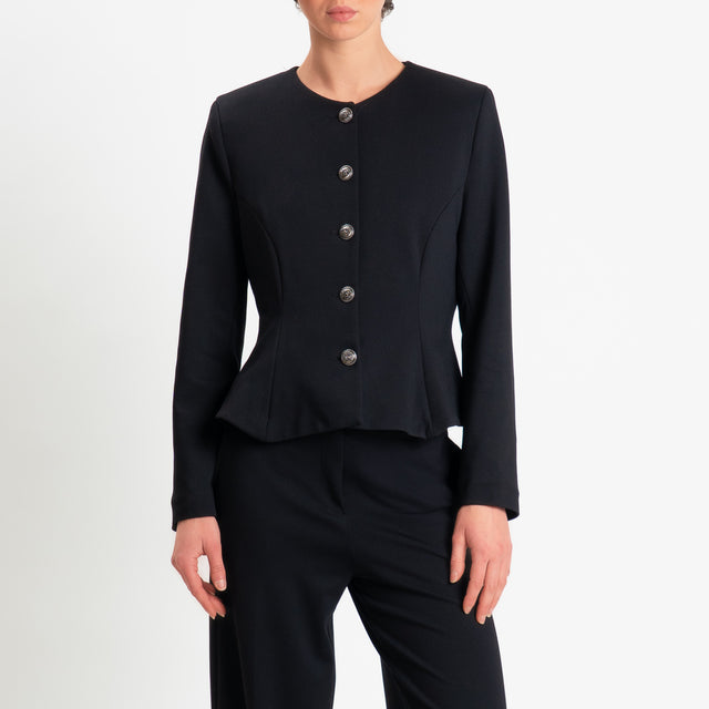 Tensione in-Giacca punto milano con spalline - nero