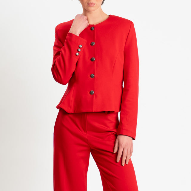 Tensione in-Giacca punto milano con spalline - rosso