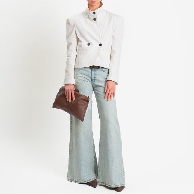 Tensione in-Giacca doppio petto con spalline - burro