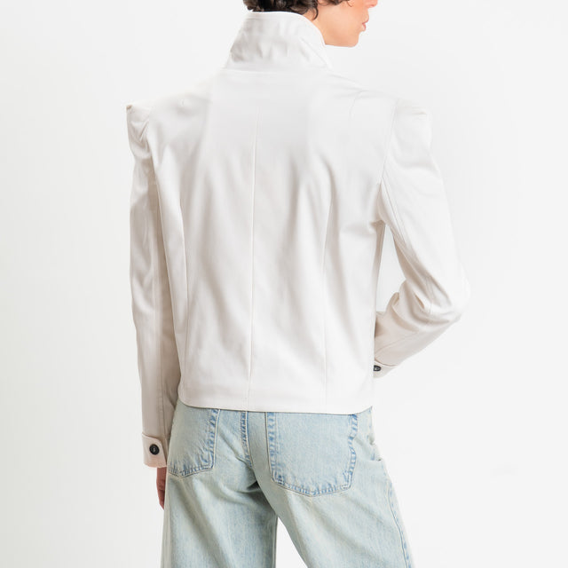 Tensione in-Giacca doppio petto con spalline - burro