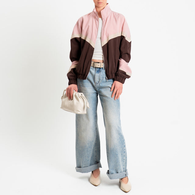 Tensione in-Bomber cupro multicolor - rosa/moro/gesso