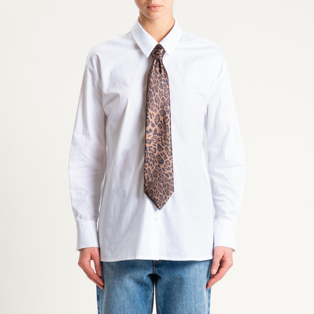 Tensione in- Camicia con cravatta - Bianco
