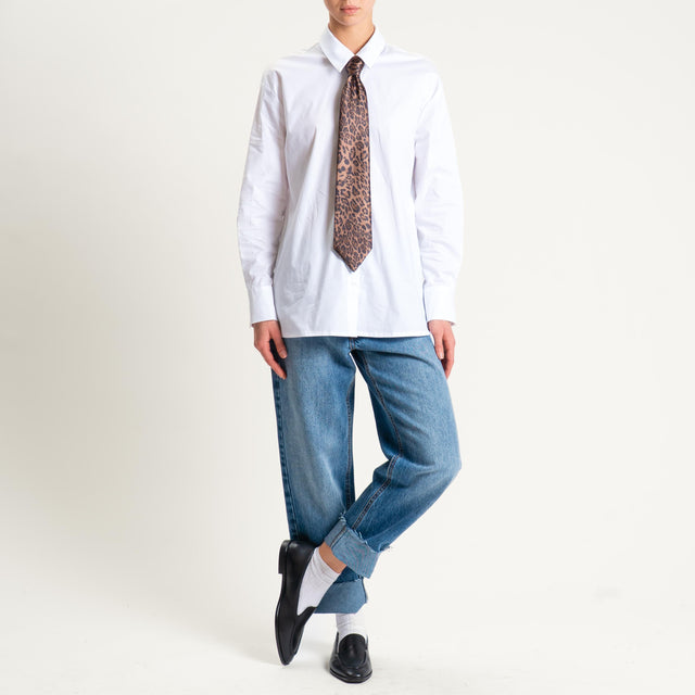 Tensione in- Camicia con cravatta - Bianco