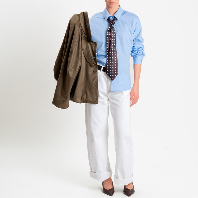 Tensione in-Camicia con cravatta pois - celeste/moro/sky