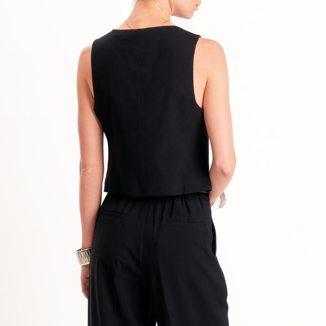 Tensione in-Completo gilet e pantalone - nero