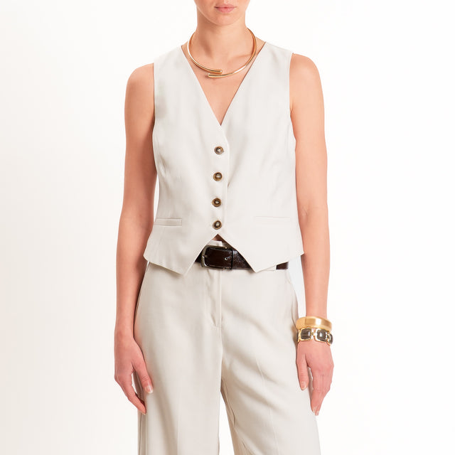 Tensione in-Completo gilet e pantalone - avorio