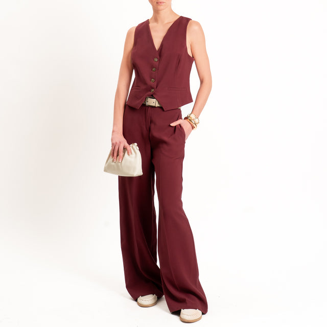 Tensione in-Completo gilet e pantalone - vino
