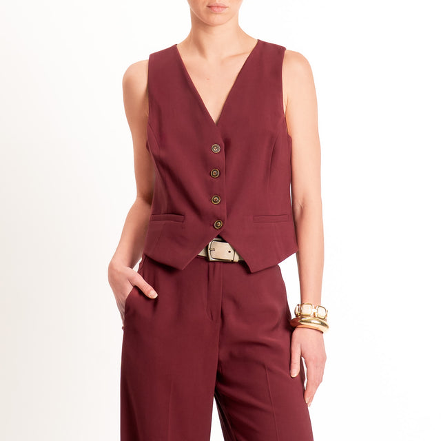 Tensione in-Completo gilet e pantalone - vino