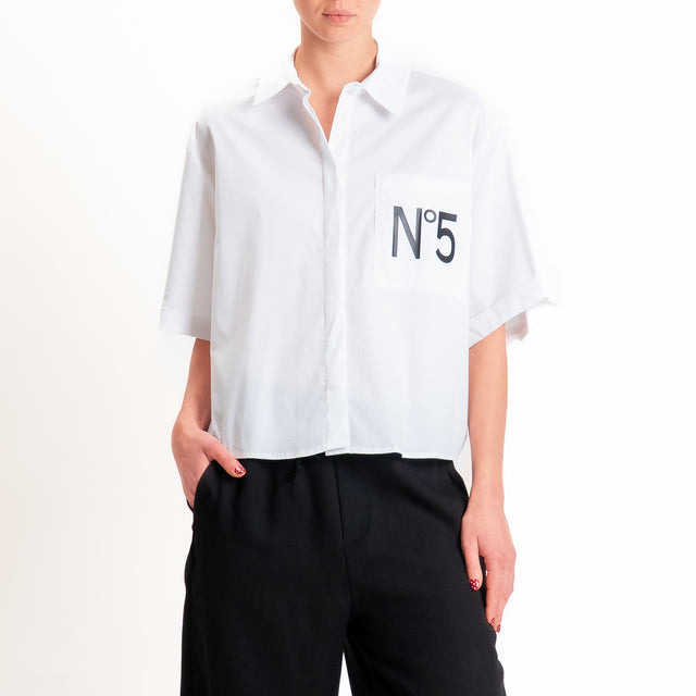 Tensione in-Camicia taschino n5 - bianco/nero