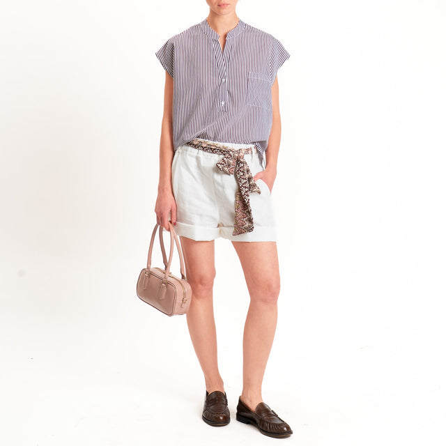 Tensione in-Camicia smanicata a righe - Bordeaux