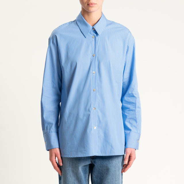 Tensione in-Camicia a righe - celeste