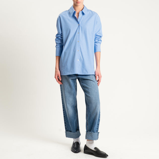 Tensione in-Camicia a righe - celeste