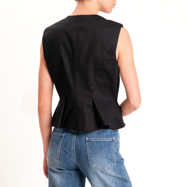 Tensione in-Gilet in cotone - nero