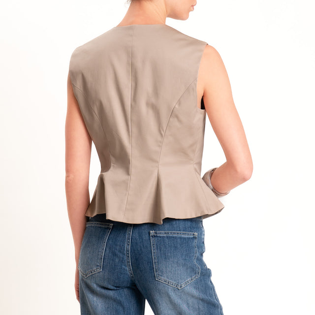 Tensione in-Gilet in cotone - beige