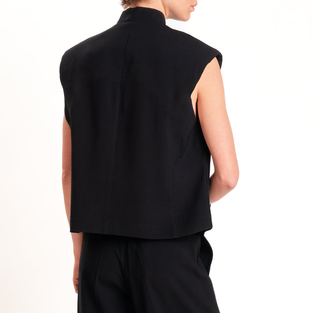 Tensione in-Gilet chiusura asimmetrica - nero