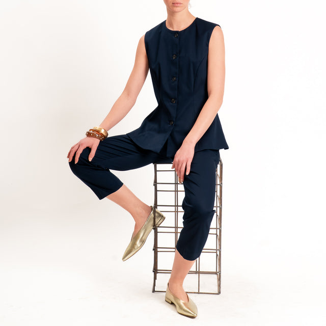 Tensione in-Gilet in cotone - blu