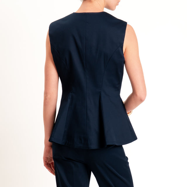 Tensione in-Gilet in cotone - blu