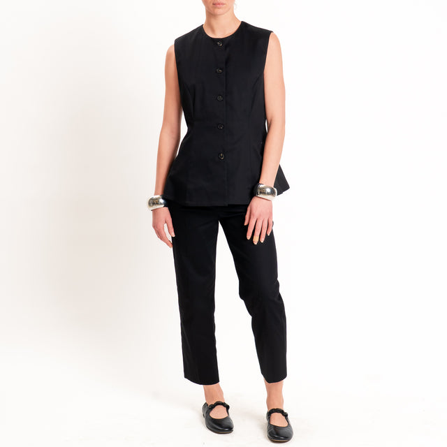 Tensione in-Gilet in cotone - nero