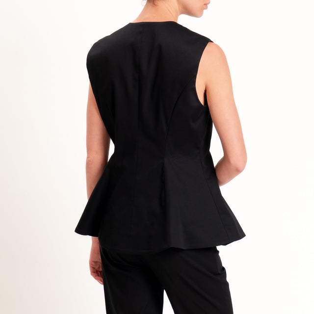 Tensione in-Gilet in cotone - nero