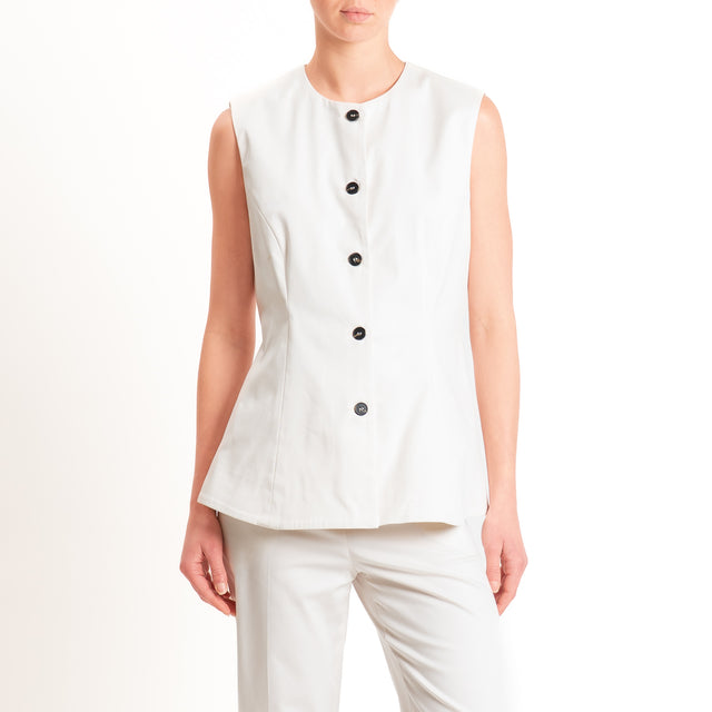 Tensione in-Gilet in cotone - vaniglia