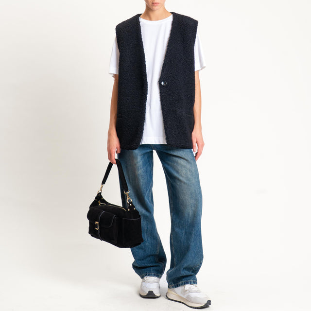 Tensione in-Gilet teddy - nero