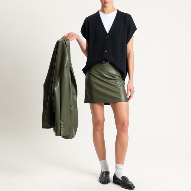 Tensione in-Minigonna similpelle - militare