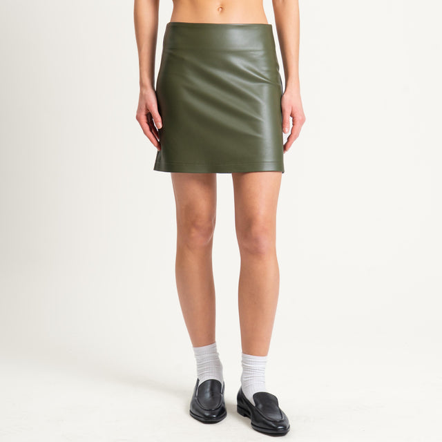 Tensione in-Minigonna similpelle - militare