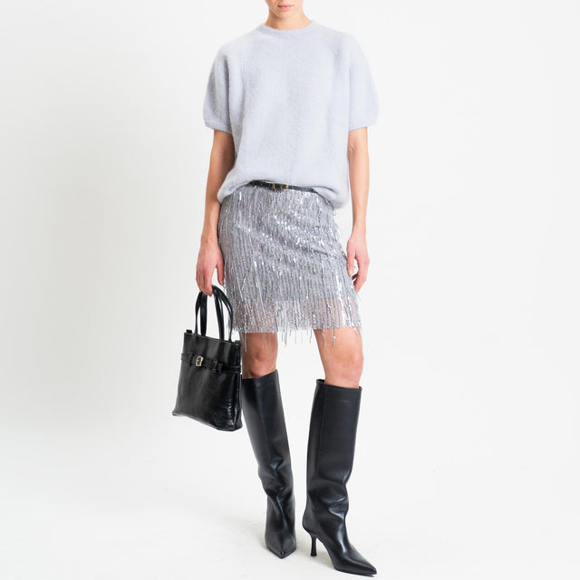 Tensione in-Gonna tulle con paillettes - argento