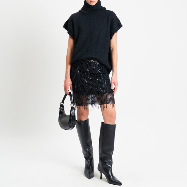 Tensione in-Gonna tulle con paillettes - nero