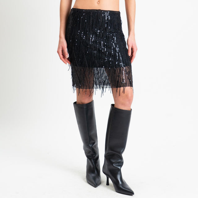 Tensione in-Gonna tulle con paillettes - nero