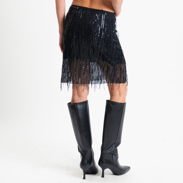Tensione in-Gonna tulle con paillettes - nero