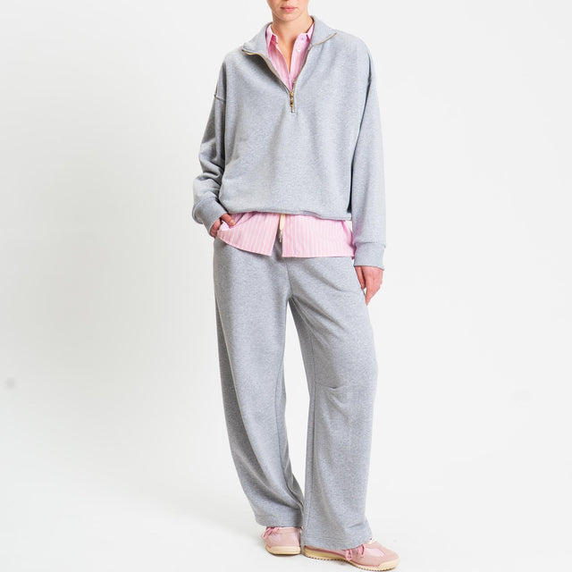 Tensione in-Felpa zip jumper - grigio