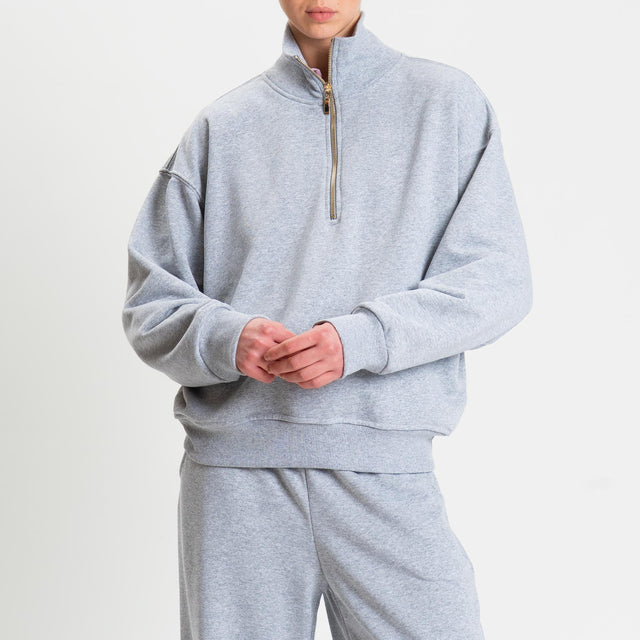 Tensione in-Felpa zip jumper - grigio