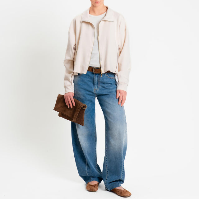 Tensione in-Giacca in felpa con zip - avorio