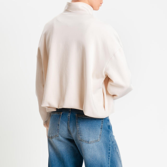 Tensione in-Giacca in felpa con zip - avorio