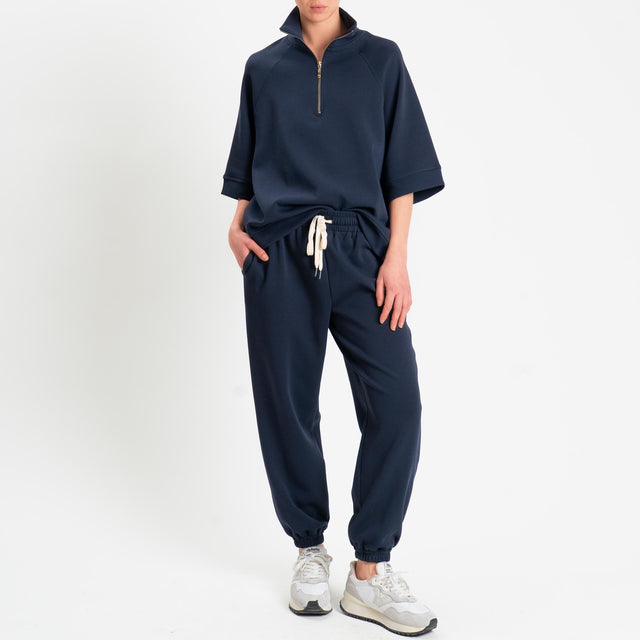 Tensione in-Felpa zip jumper - blu