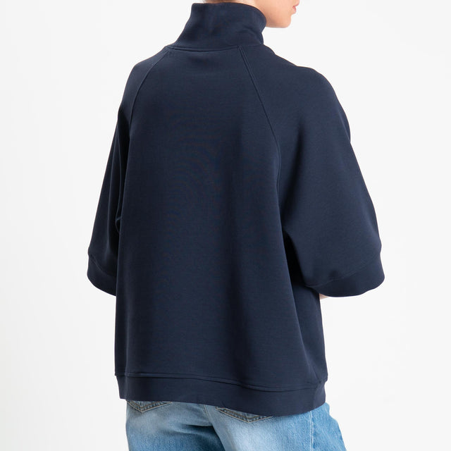 Tensione in-Felpa zip jumper - blu